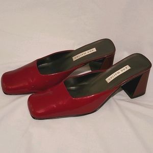 Ann Marino Red Patent Leather Mules